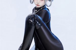 柒柒要乖哦黑靡烟旗袍98p2v